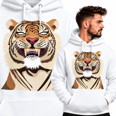 BLUZA Z KAPTUREM ZWIERZĘTA TIGERE
